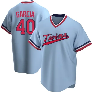 Luis Garcia Men's Replica Minnesota Twins Light Blue Road Cooperstown Collection Jersey
