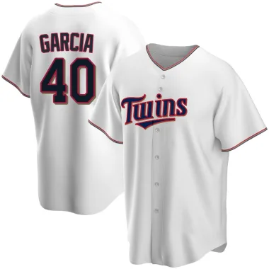 Luis Garcia Men's Replica Minnesota Twins White Home Jersey