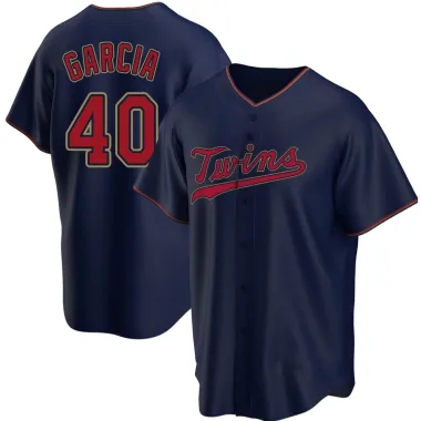 Luis Garcia Youth Replica Minnesota Twins Navy Alternate Jersey
