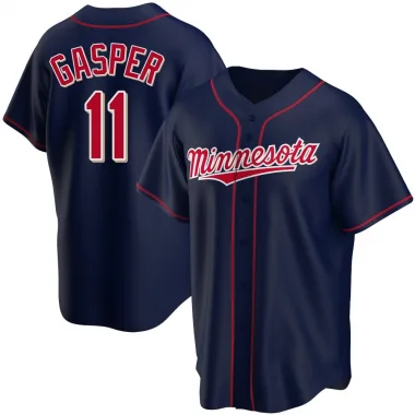 Mickey Gasper Men's Replica Minnesota Twins Navy Alternate Team Jersey